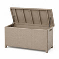 Baule in Resina Intrecciata Beige 120 cm