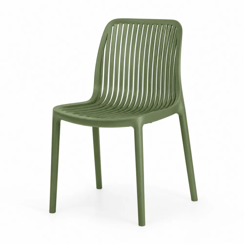 Sedia da Esterno in Polipropilene Verde 45x52x81 cm