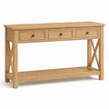 Consolle in Legno di Rovere con 3 Cassetti
